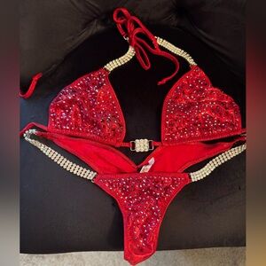 Kristal Bikinis Competition Suit. Used once! Like New! Heart Shape Bottoms